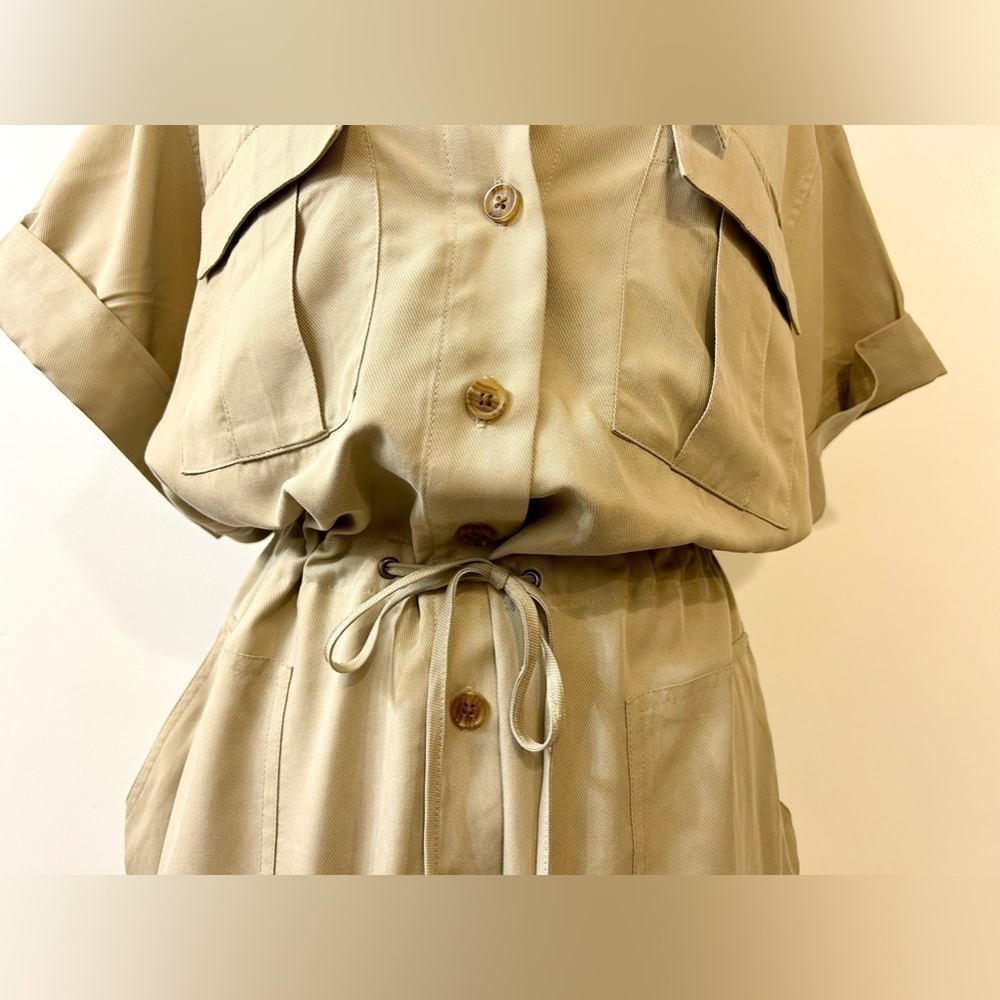 NWT Banana Republic Utility Jumpsuit in Maverick Tan Size Large - Picture 7 of 15
